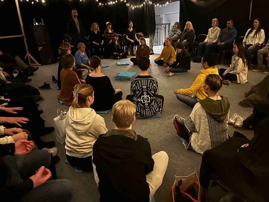 Breathwork session on the Hyllan